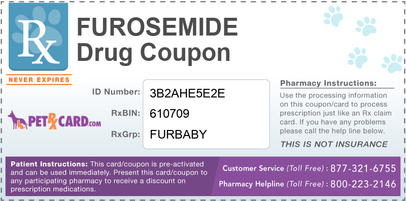 This Furosemide coupon provides significant prescription savings at pharmacies nationwide