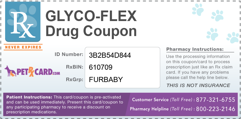 This Glyco-Flex coupon provides significant prescription savings at pharmacies nationwide