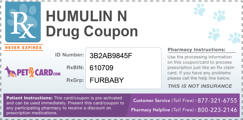 This Humulin N coupon provides significant prescription savings at pharmacies nationwide